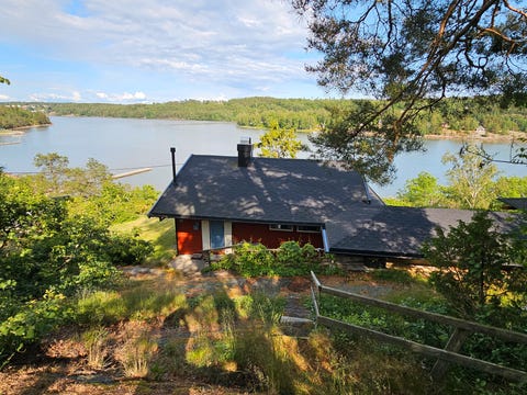 Hytte med panoramautsikt.