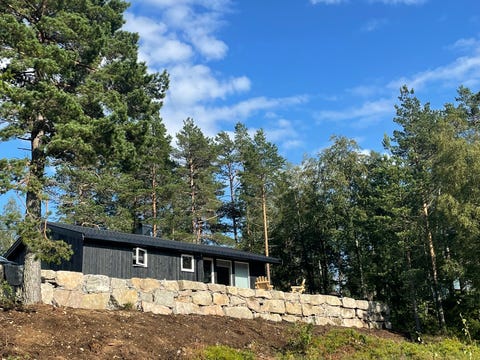 🏡 Koselig helårshytte med natur, peis og badeplass – Fjellestad ved Evje