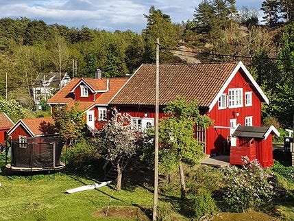 Hytteidyll på bilfri øy på Sørlandet