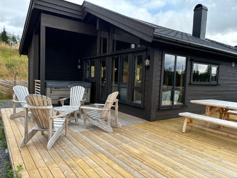 Ny hytte på Nordseter m utendørs spabad