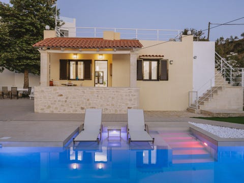 Villa in Panormo with Private Pool & Beach