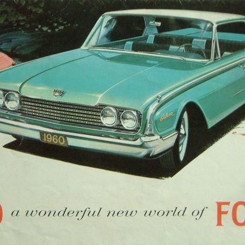 Bil Brosjyre Ford 1960