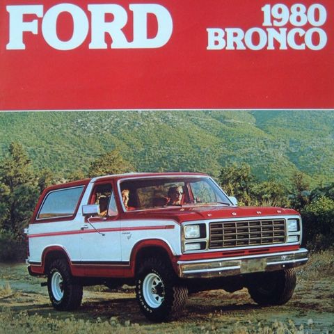 Bil Brosjyre 1980 Ford Bronco