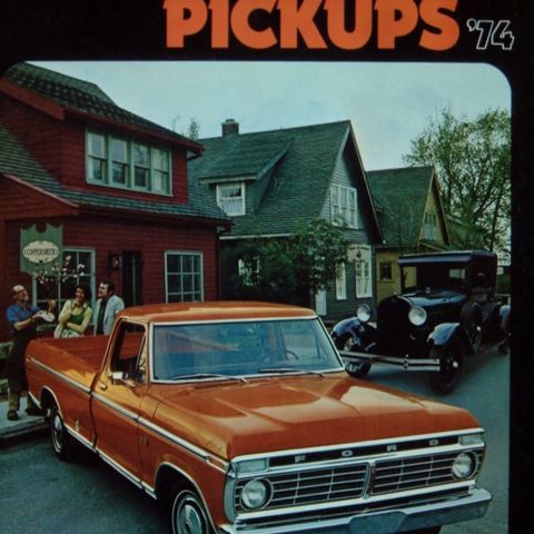 Bil Brosjyre 1974 Ford Pickups