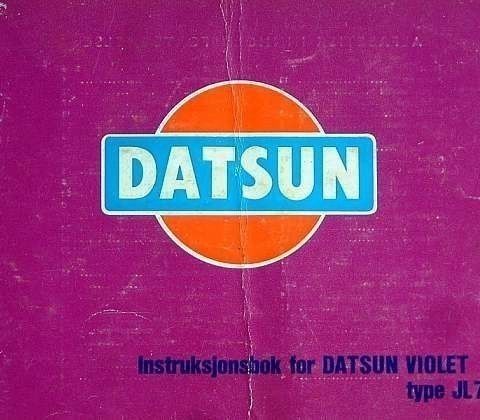 Datsun Violet instruksjonsbok