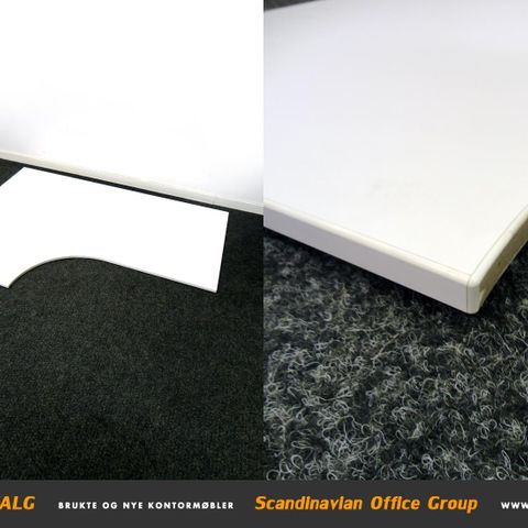 2 stk. Ikea Galant skrivebord (160x120 cm, Hvit) - MIDLERTIDIG UTSOLGT