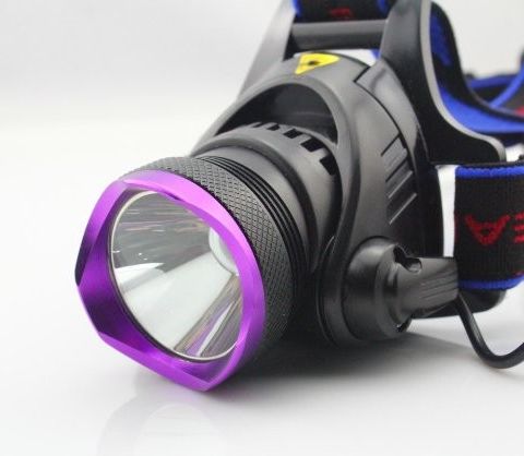 Hodelykt CREE XM-L XML T6 2000 lumens, oppladbar.