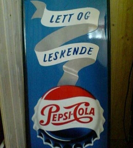 Pepsi Cola emaljeskilter kjøpes av samler!