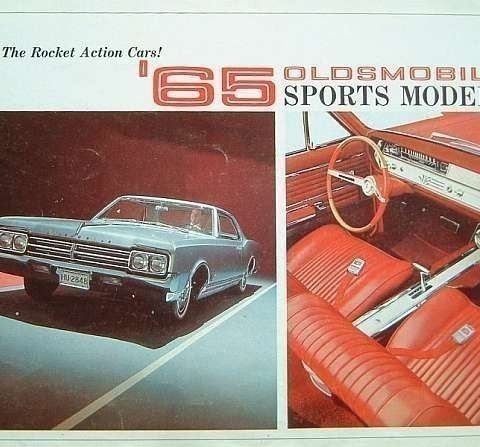 Bilbrosjyre 1965 Oldsmobile sports models