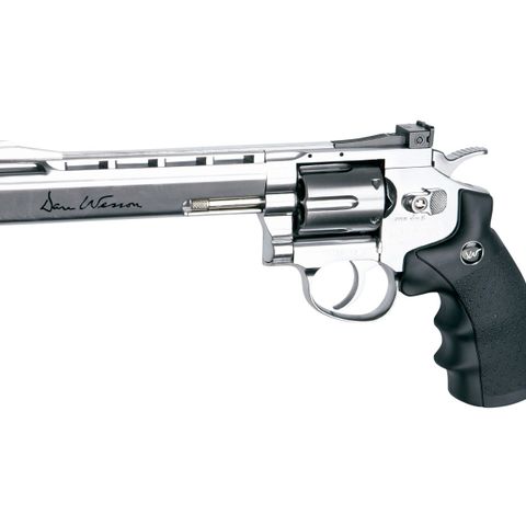 ASG Dan Wesson luftpistol sølv 6" rundkuler/blykuler 17611