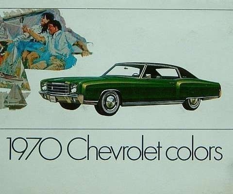 Bilfargekart Chevrolet 1970