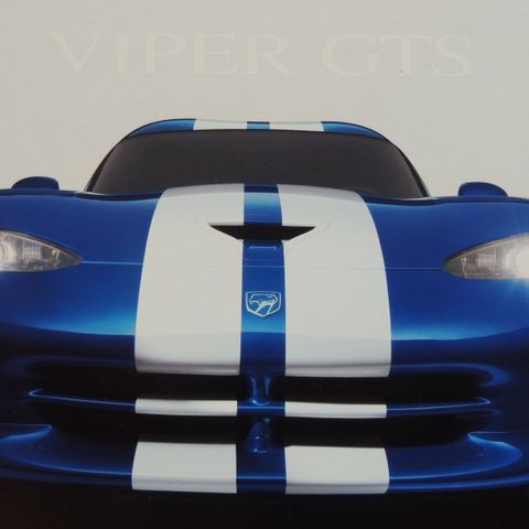 Dodge Viper brosjyre GTS