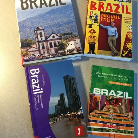 Brasil - 4 reiseguider/bøker (Helt nye)