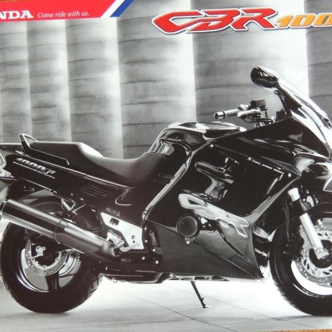 MC brosjyre Honda 1999 CBR 1000 F, kan ev sendes i posten for kr 40