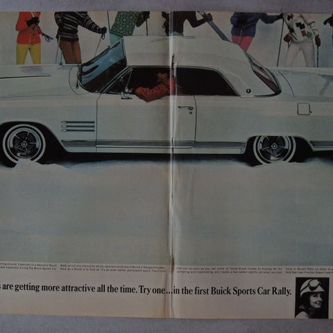Originalt stort reklamebilde BUICK Sports Car Rally (seksttalls)