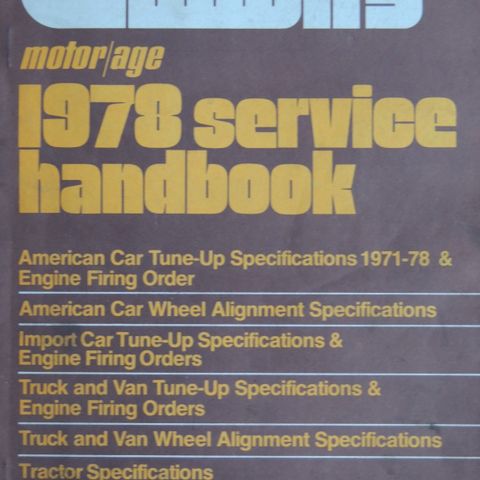 Chiltons 1978 Service handbook