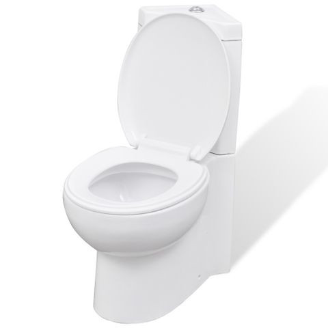 Hjørne toalett, keramisk, hvit (141133)