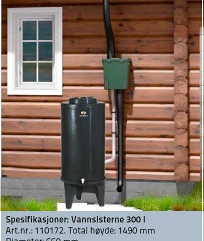 300 liter Vanntank / sisterne