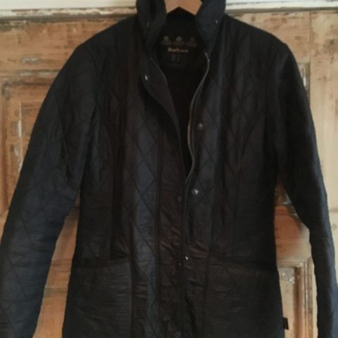 Barbour Quiltet sort jakke str 36, dame