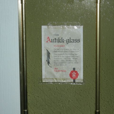 Antikkglass -ekte munnblåst