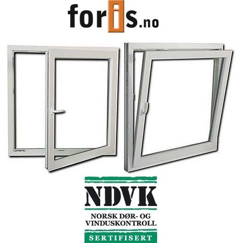 PVC-VINDUER - 50 års falmingsgaranti. Sertifisert av Norsk Dør og vinduskontroll