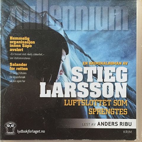 Lydbok, Luftslottet som sprengtes, av Stieg Larsson, spilt en gang