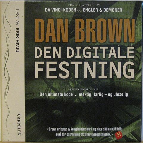 Lydbok, Den digitale festningen, av Dan Brown, spilt en gang