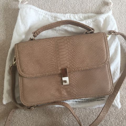 PAUL & JOE SKINN BEIGE PYHTON SADDEL/ VESKE /CLUTCH