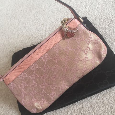 NY GUCCI ROSA/GULL SOMMER SELSKAPS VESKE/CLUTCH