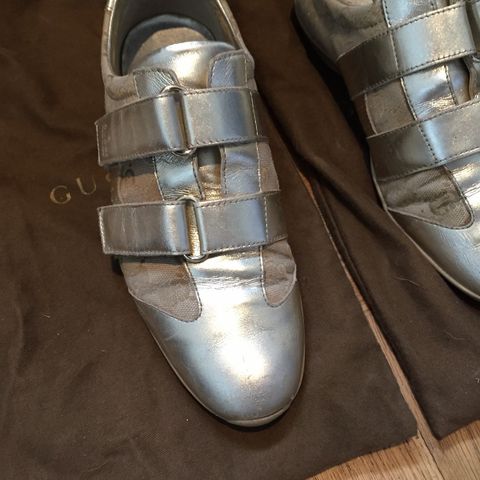 GUCCI Trainers gull "joggesko" Eksklusive str38 Vintage