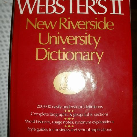 WEBSTERS DICTIONARY