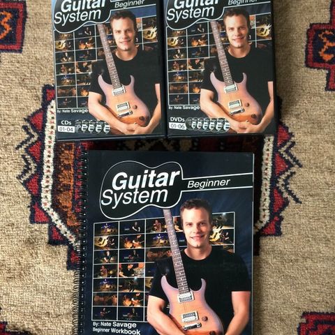 Nate Savage Guitar System - lær å spille gitar med bok og film - fra USA!