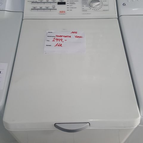 AEG toppmatet vaskemaskin kun 40 cm bredde og 1300 o/min