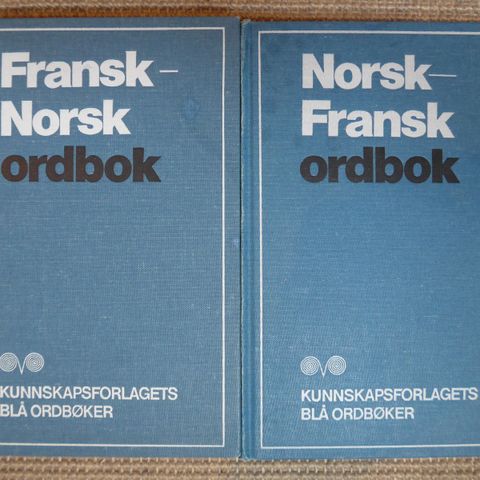 FRANSK-NORSK OG NORSK-FRANSK ORDBOK BLÅ KUNNSKAPSFORLAGET