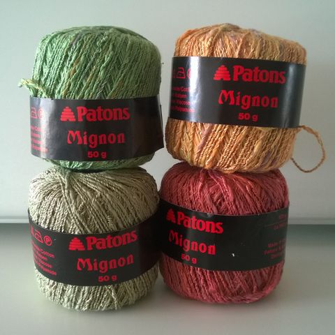 Garn - vintage - Patons & Baldwins Darlington - 4 farger!