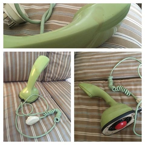Fin grønn Cobra telefon/ericofon