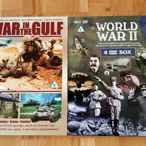DVD Boxed Sets World War 2 & Gulf War (8 DVDs in each set)