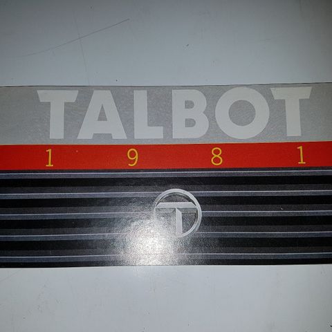 Brosjyre Talbot 1981