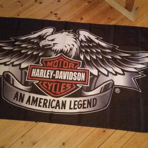 Råtøff Harley davidson flagg ! GAVE ?