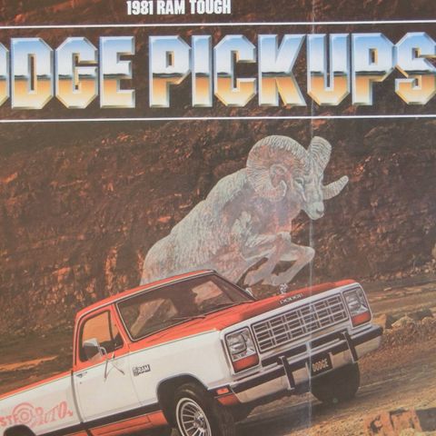 Dodge 1981 4 ulike Van/Pickups/Ramcharger og Sportsman Wagons