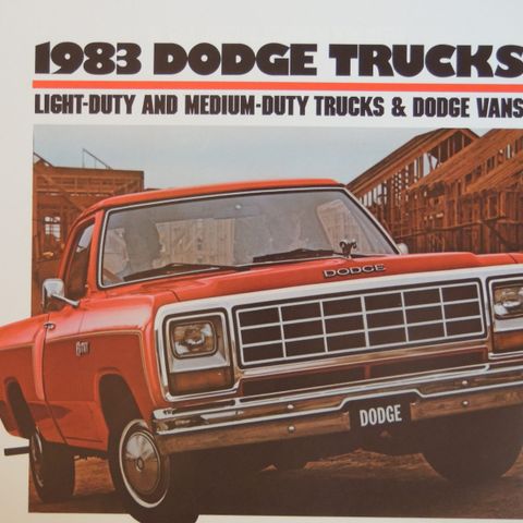 Dodge Trucks 1983 5 ulike brosjyrer