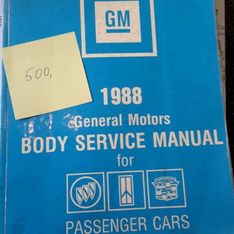 GM   BODY SERVICE MANUAL  1988