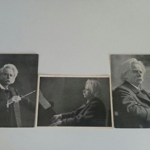 Postkort av Edvard Grieg 3 stk.