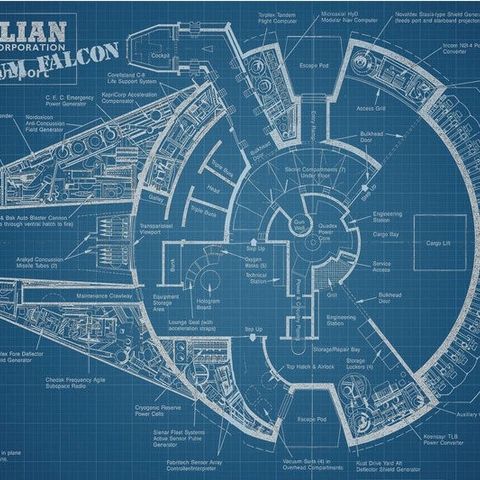 Star Wars - Millenium Falcon Blueprint