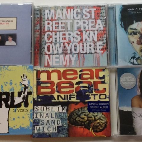 10 stk bra CD`er fra artister på bokstaven "M", Manic street-Mercury Rev