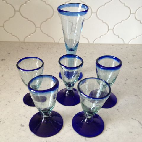 Handmade Blue Glasses