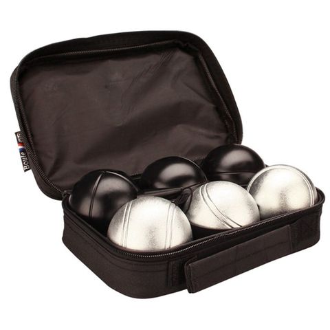 Luxurious Petanque Sett med 6 Kuler Sølv/Svart 52JJ (403559)