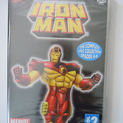 DVD Marvel Iron man 1995 episode 4-6 med norsk tale - ny forseglet pakning