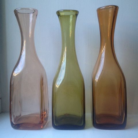 3x decanters by Richard Duborgh for Plus, ca 1960s.