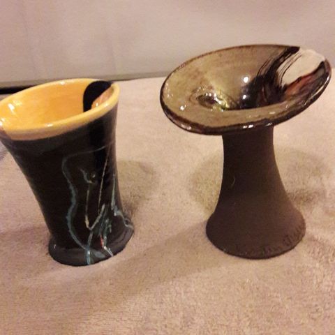 Keramikk-kopp (gul inni)